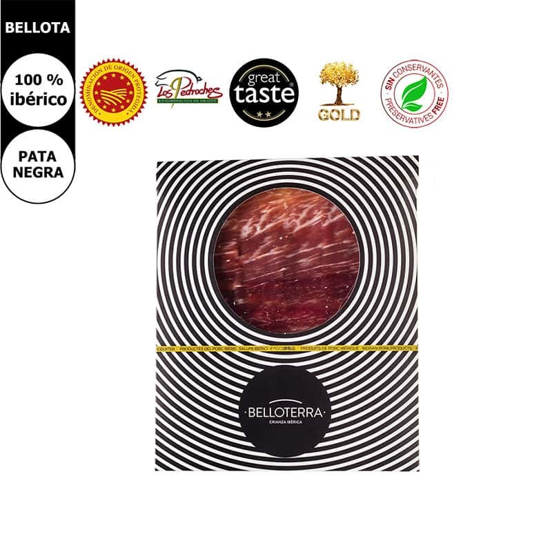 Geschnittenes Pata Negra Iberico Schinken DOP Los Pedroches